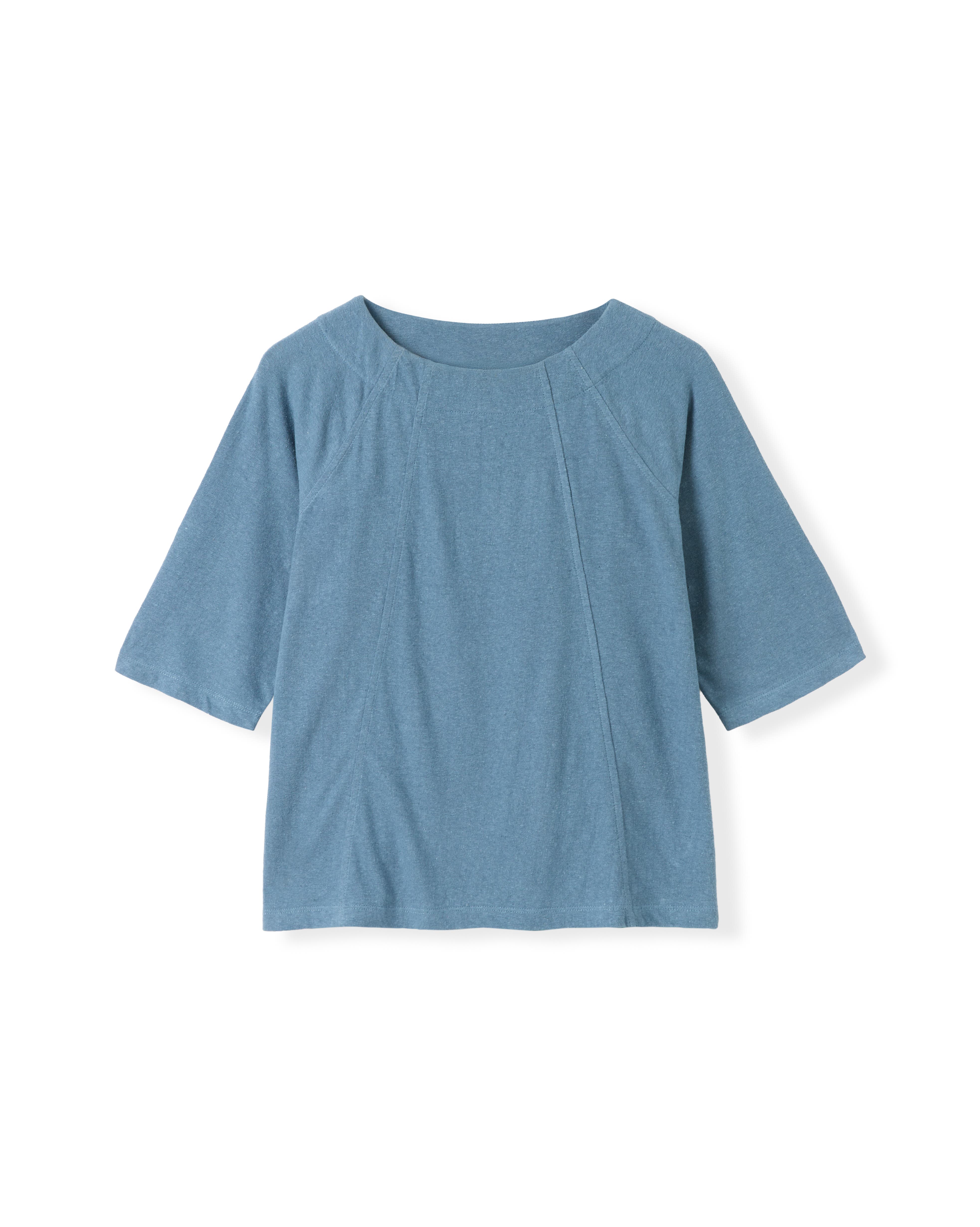 Linen Blend Short Sleeve Swing Top - image 4