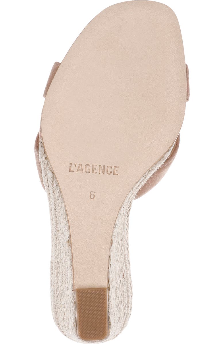 L'AGENCE Rosaline Espadrille Wedge Slide Sandal, Alternate, color, Cappuccino Suede