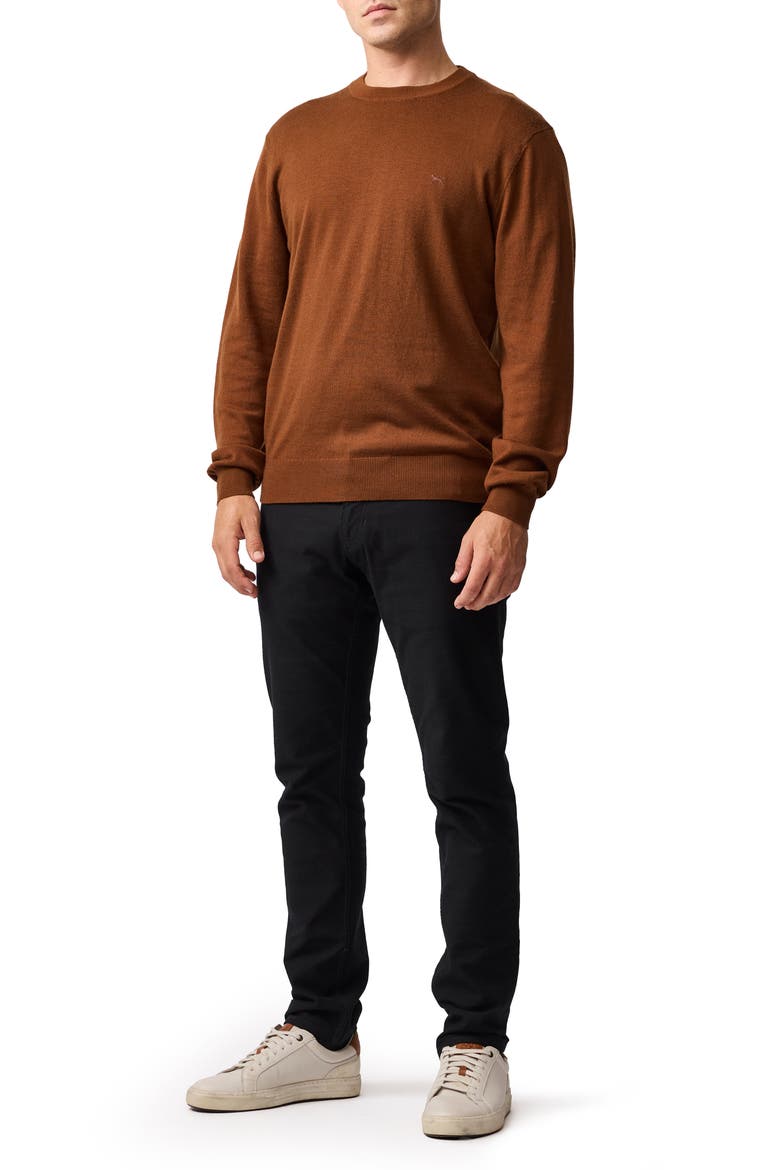 York Bay Merino Wool Sweater, Alternate, color, TOBACCO