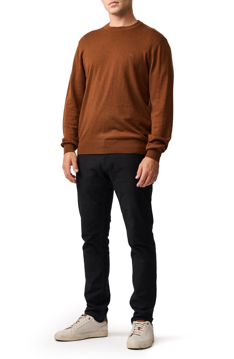 Rodd & Gunn York Bay Merino Wool Sweater, Alternate, color, Tobacco