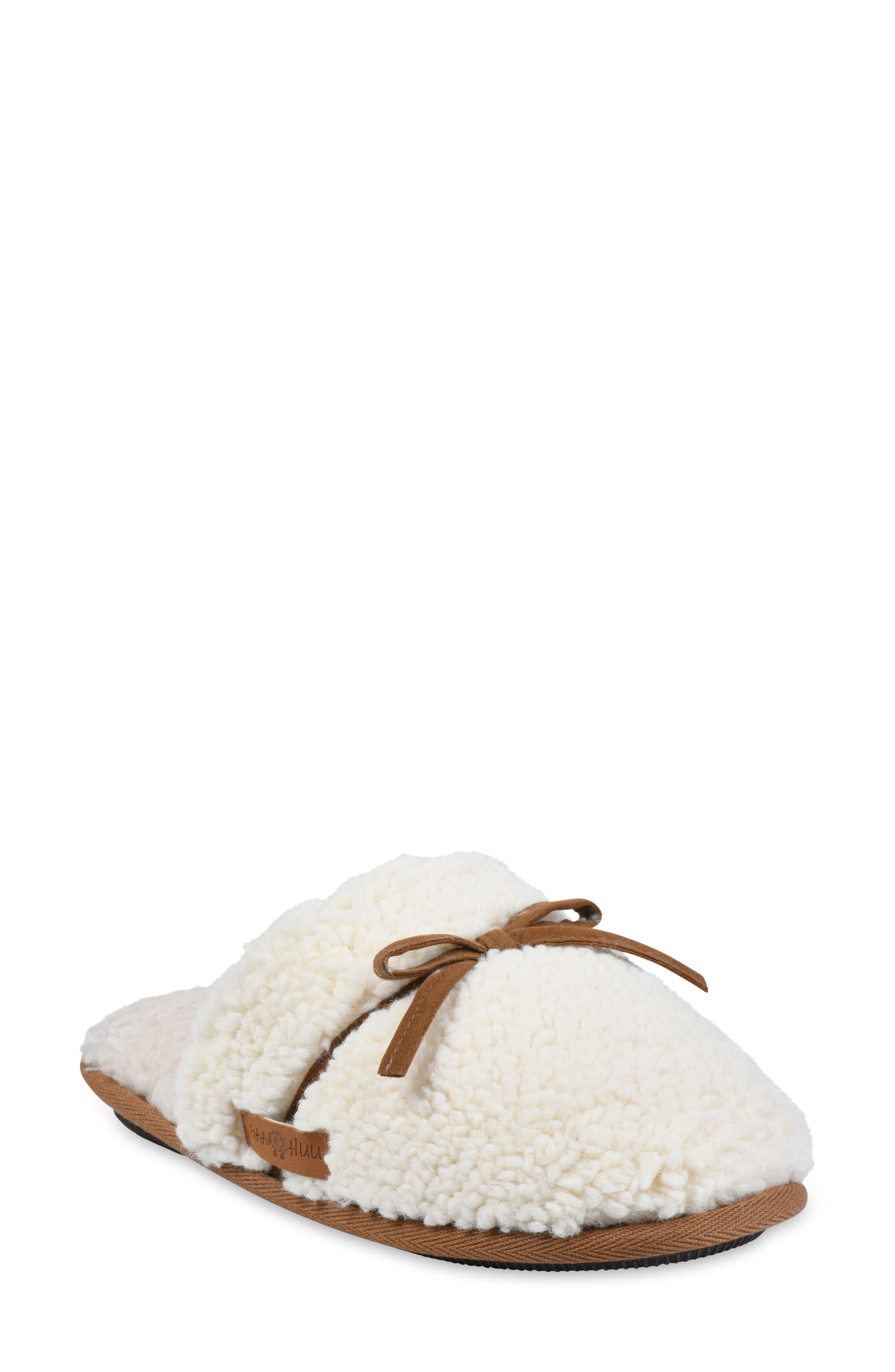 Faux Shearling Lined Slipper, Main, color, NATURAL