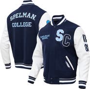 PRO STANDARD Men's Pro Standard Navy Spelman College Jaguars Classic Wool Full-Zip Varsity Jacket