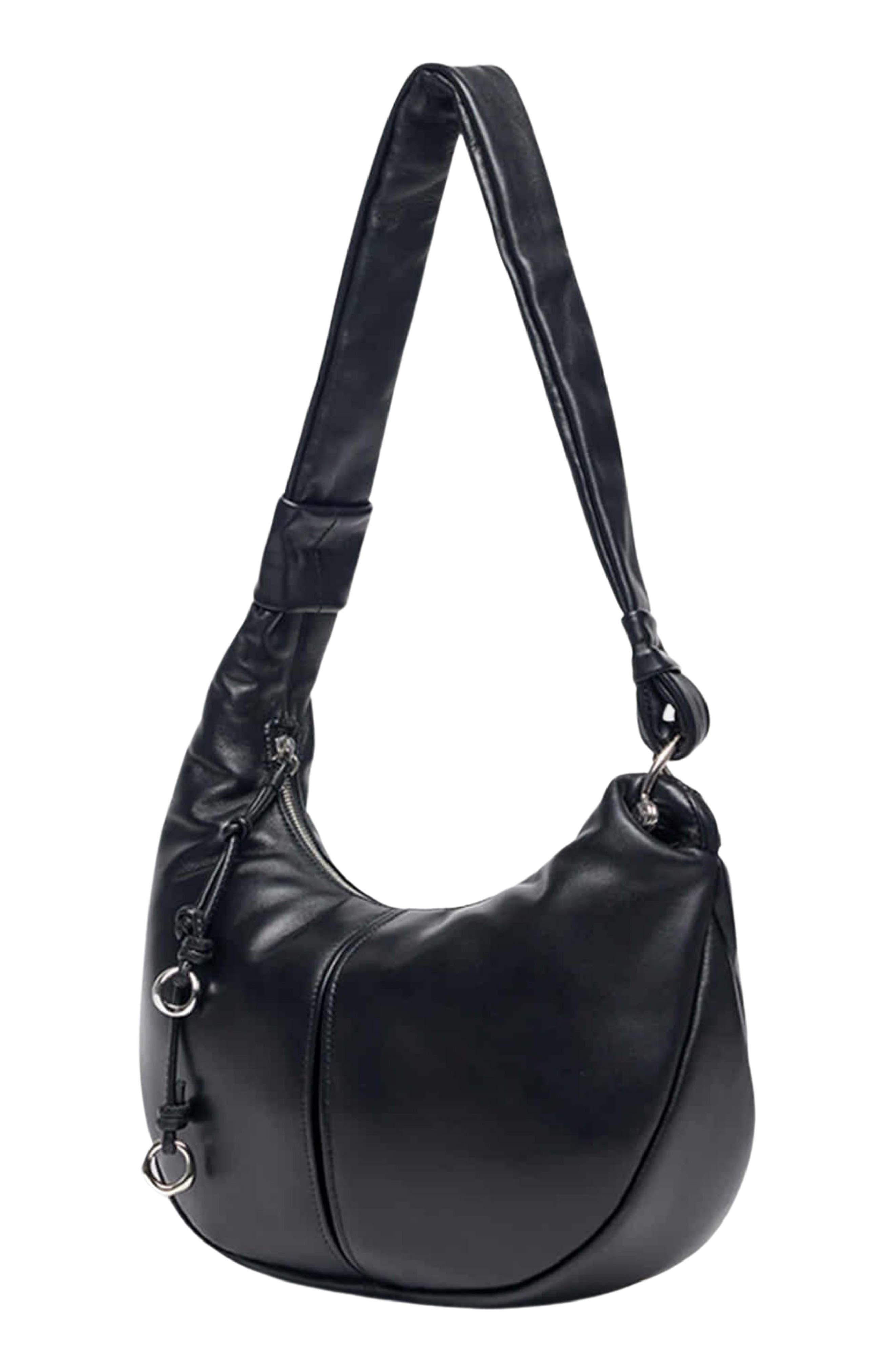 Oryany Becca Leather Shoulder Bag, Alternate, color, Black
