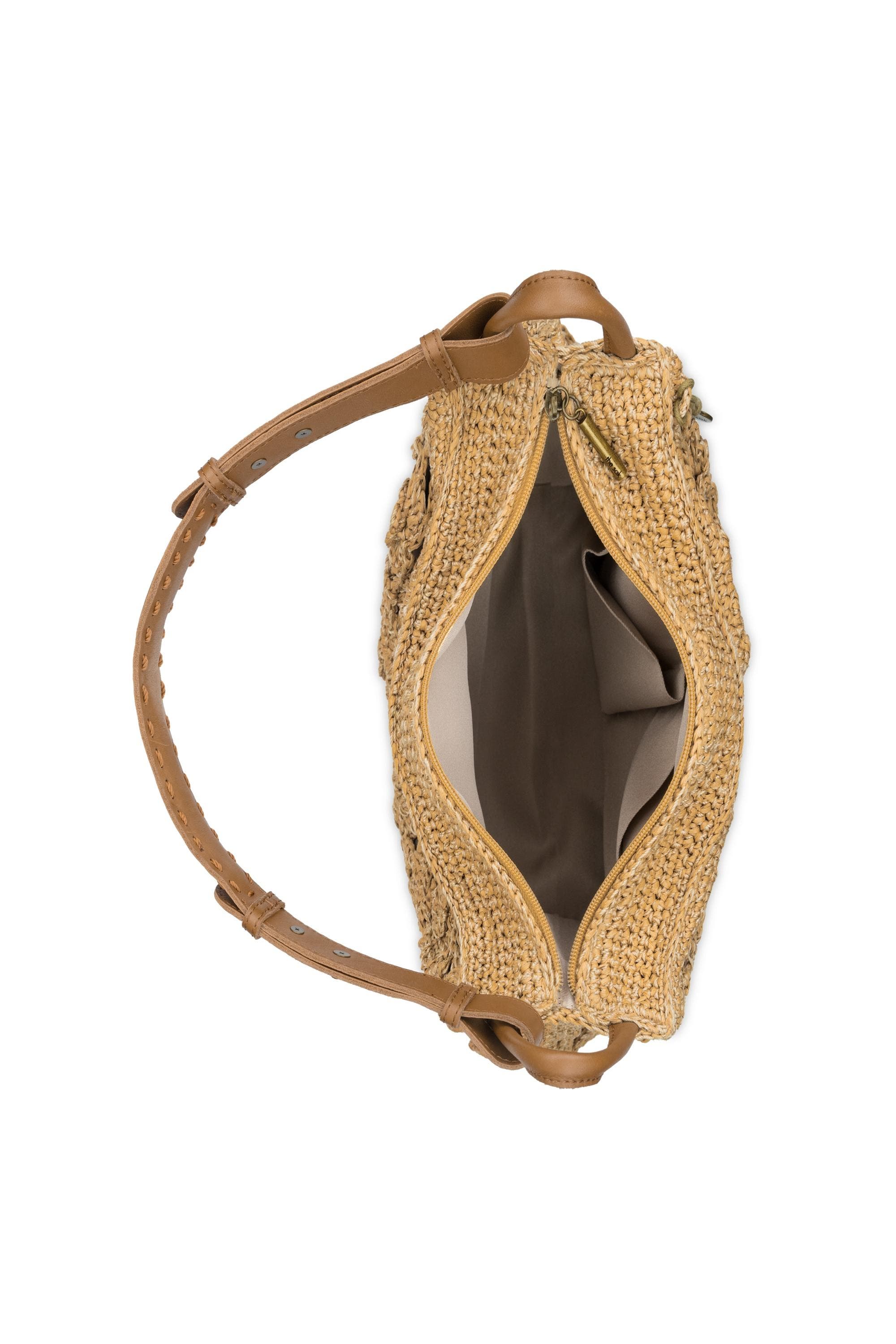 The Sak Los Feliz Hobo Hand Crochet Bag, Alternate, color, Natural Tonal Flower