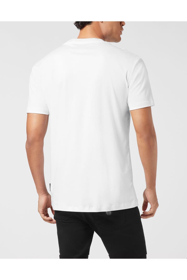 Round Neck T-Shirt Hexagon Men, Alternate, color, white