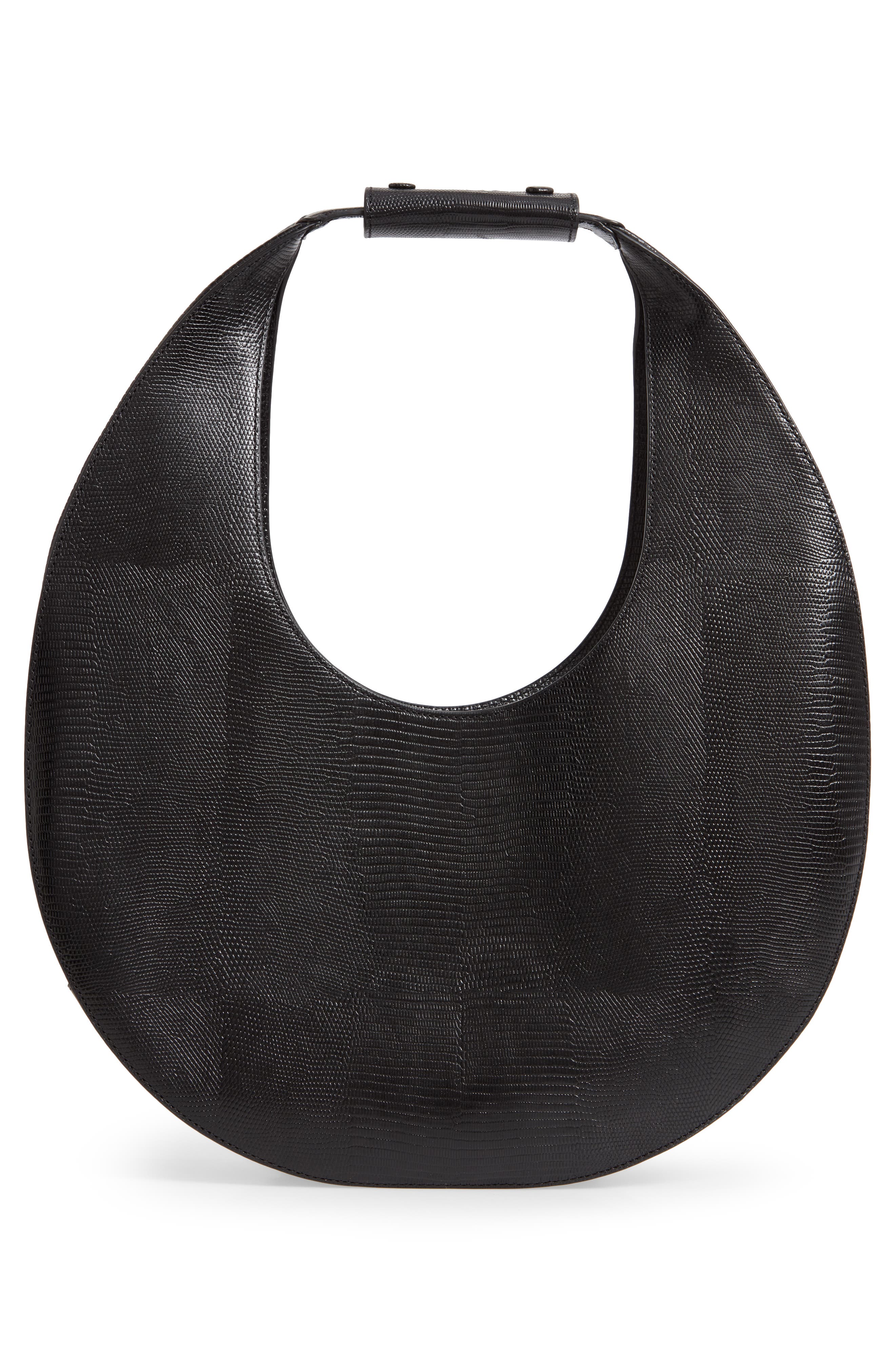 STAUD Large Moon Leather Bag, Alternate, color, 