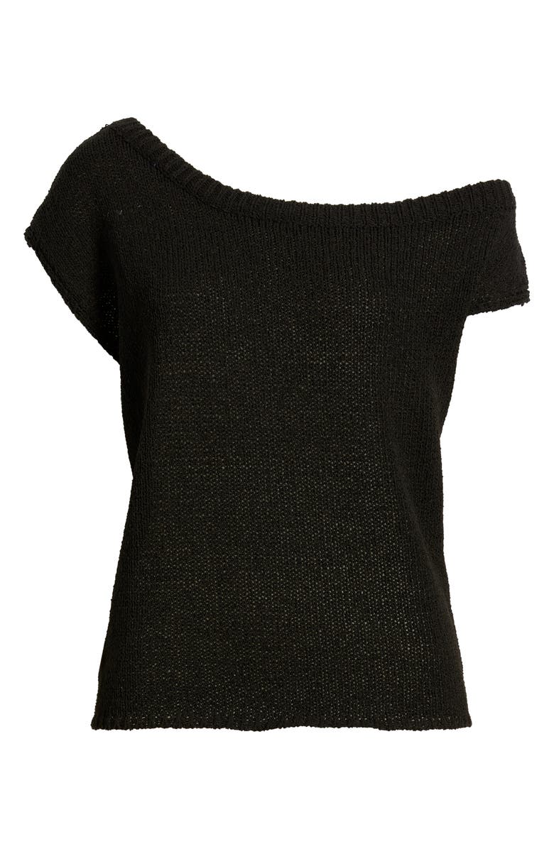 Petal & Pup Coco One-Shoulder Knit Top, Alternate, color, Black