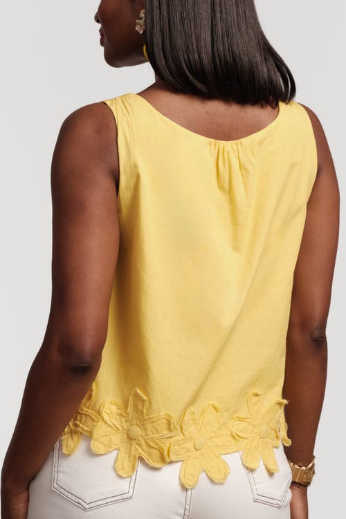 FRANCES VALENTINE FRANCES VALENTINE ZENNIA FLOWER HEM TANK