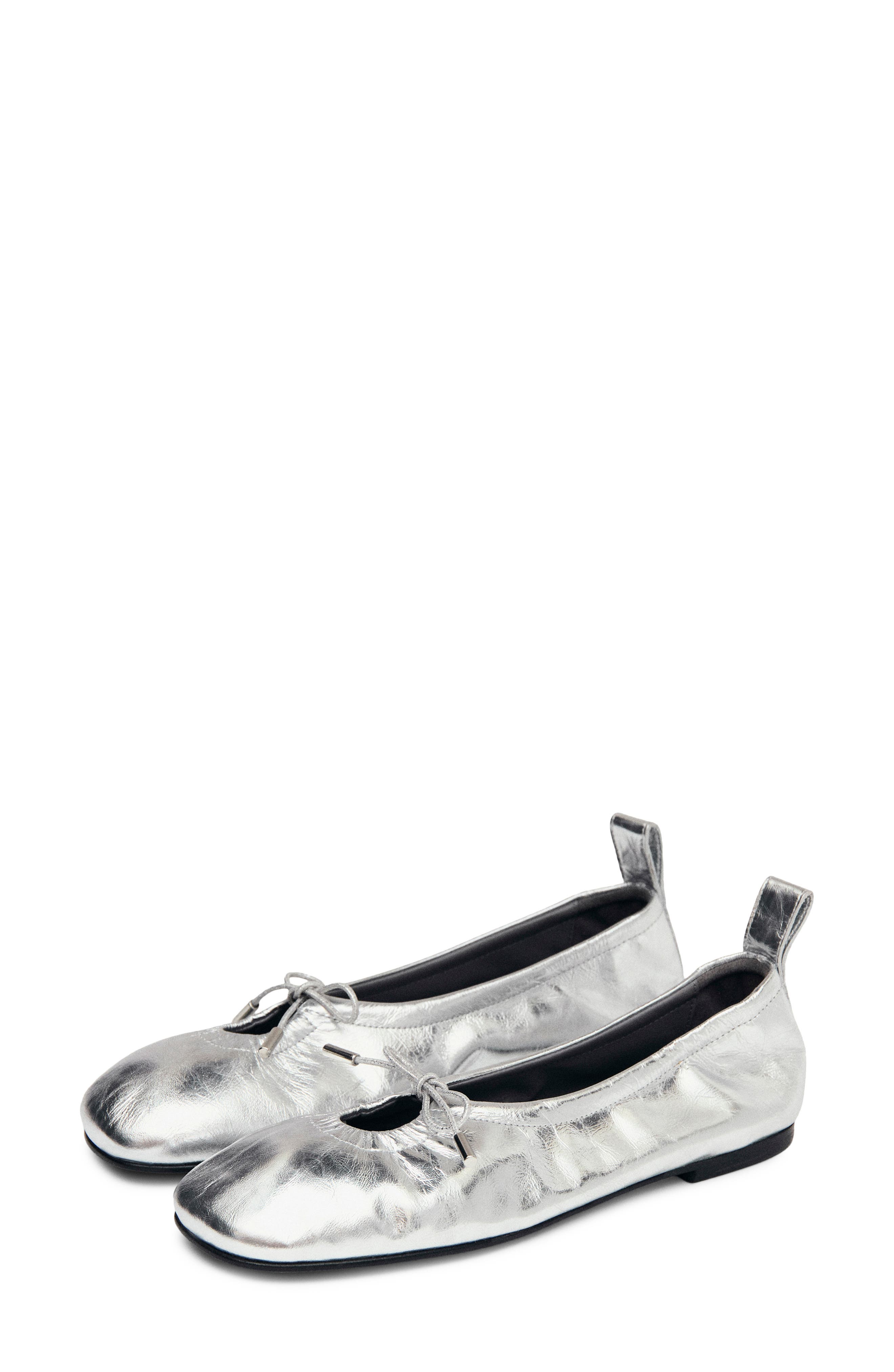 ALOHAS Rosalind Ballet Flat, Alternate, color, Shimmer Silver