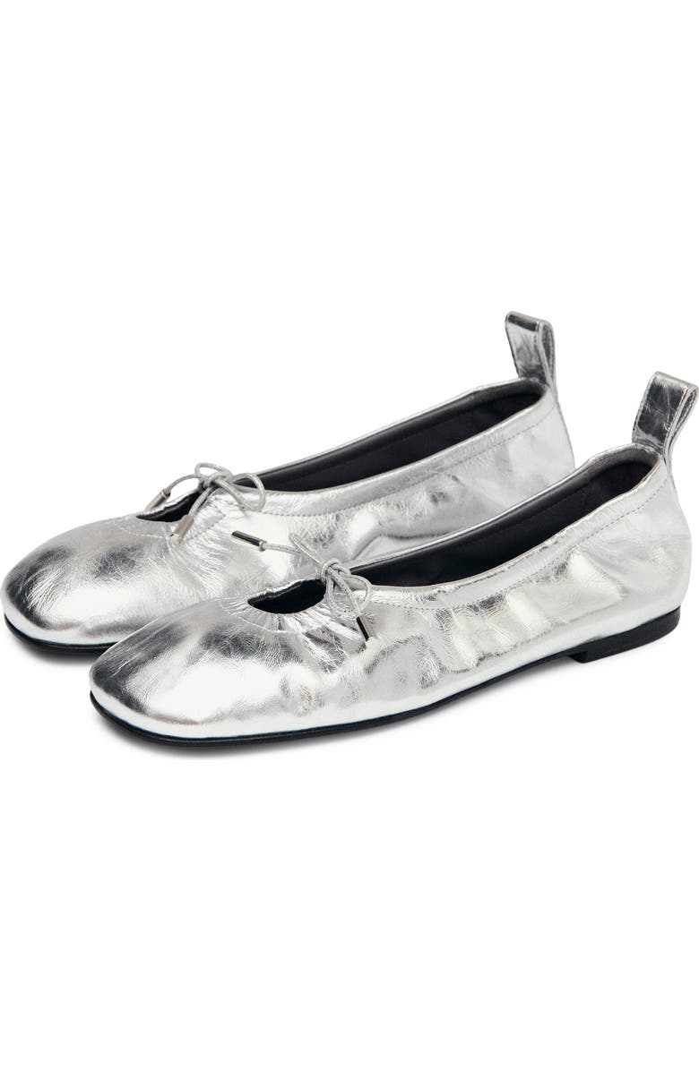 ALOHAS Rosalind Ballet Flat, Alternate, color, Shimmer Silver