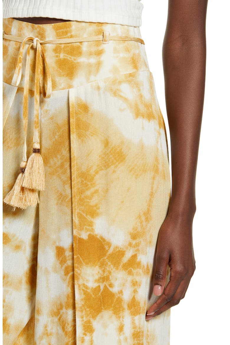 Indio Wide Leg Pants, Alternate, color, GOLD IVORY