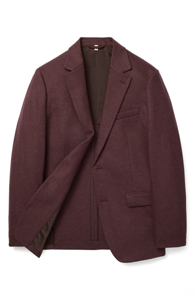 Bonobos Jetsetter Slim Fit Heathered Burgundy Knit Wool Blend Sport Coat, Alternate, color, Burgundy