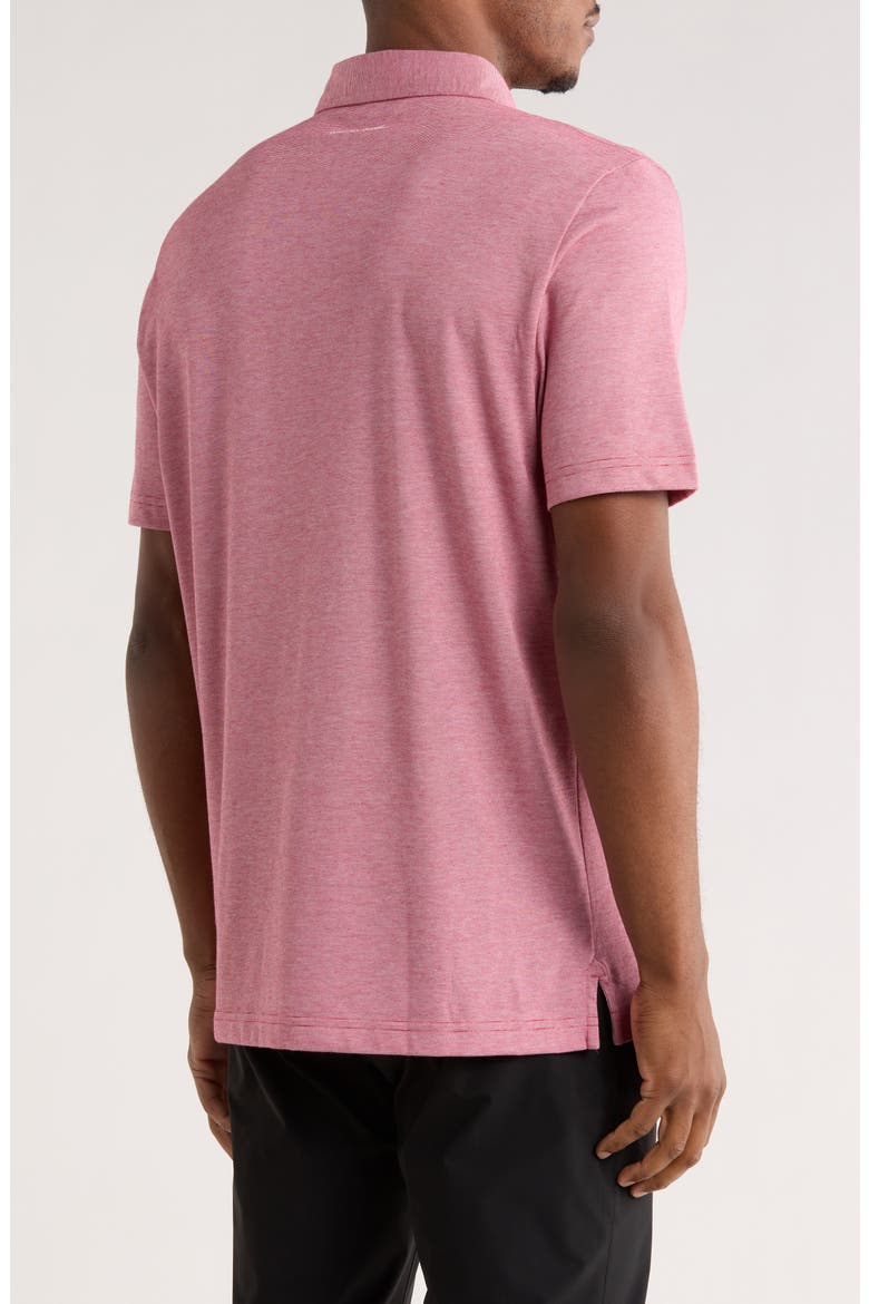 The Zinna Polo, Alternate, color, HEATHER CARDINAL