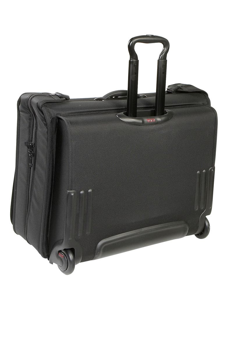 'Alpha' Wheeled Garment Bag, Alternate, color, BLACK