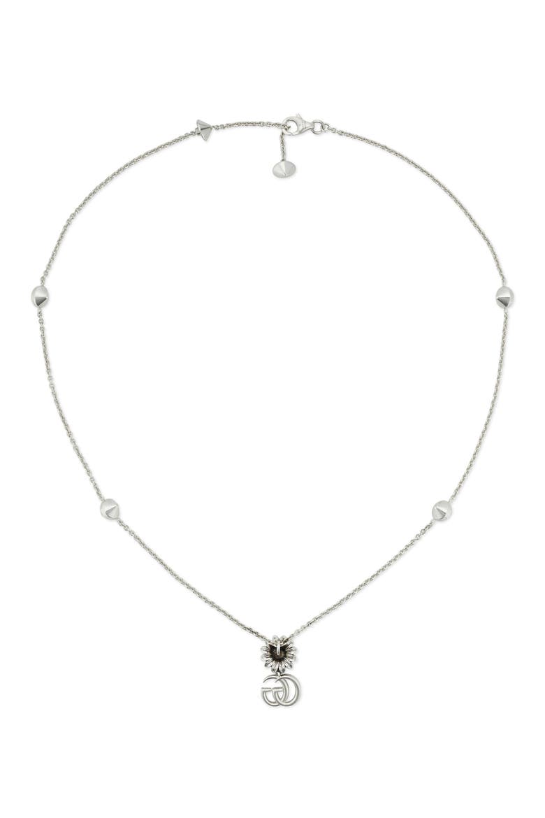 GG Marmont Necklace, Alternate, color, SILVER