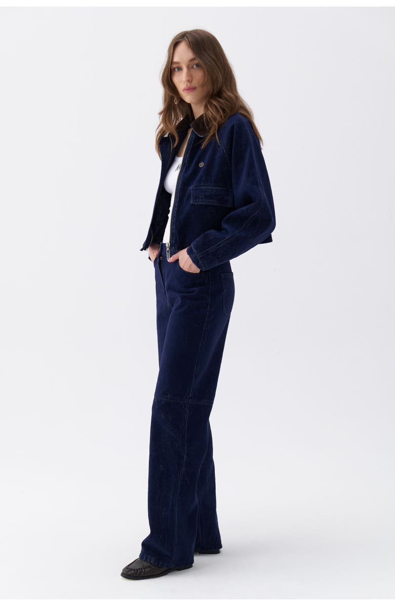 Nocturne Velvet Boyfriend Pants, Alternate, color, 