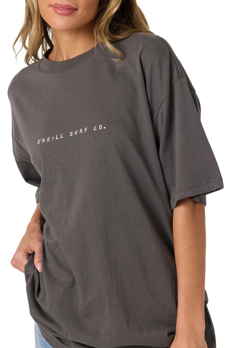 Linear Scape Graphic Oversized T-Shirt, Alternate, color, WASHED BLACK