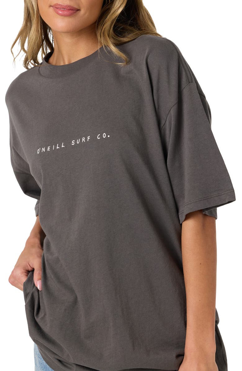 O'Neill Linear Scape Graphic Oversized T-Shirt, Alternate, color, Washed Black