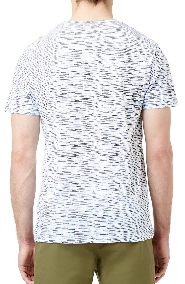 Topman Slim Fit Dash Print Crewneck T-Shirt, Alternate, color,
