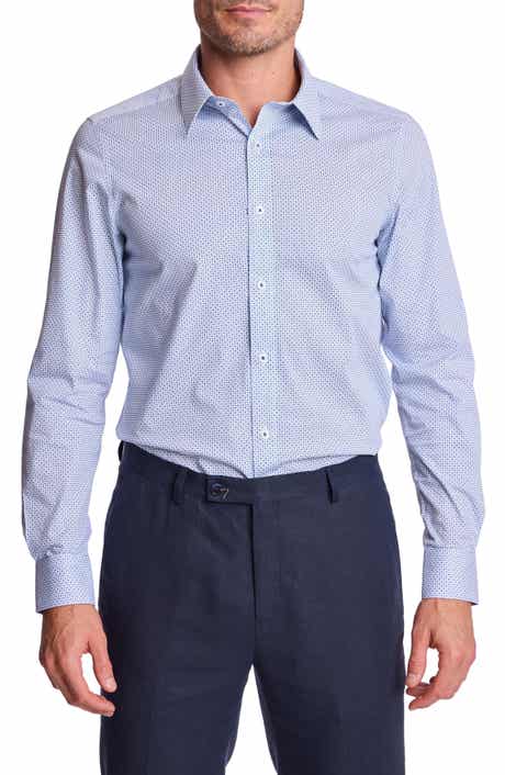 PAISLEY & GRAY Trim Fit Stretch Cotton Button-Up Shirt