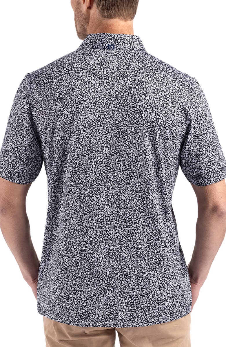 Cutter & Buck Pike Flora Print Polo, Alternate, color, Black
