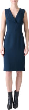 Akris Double Face Wool Crepe Sheath Dress