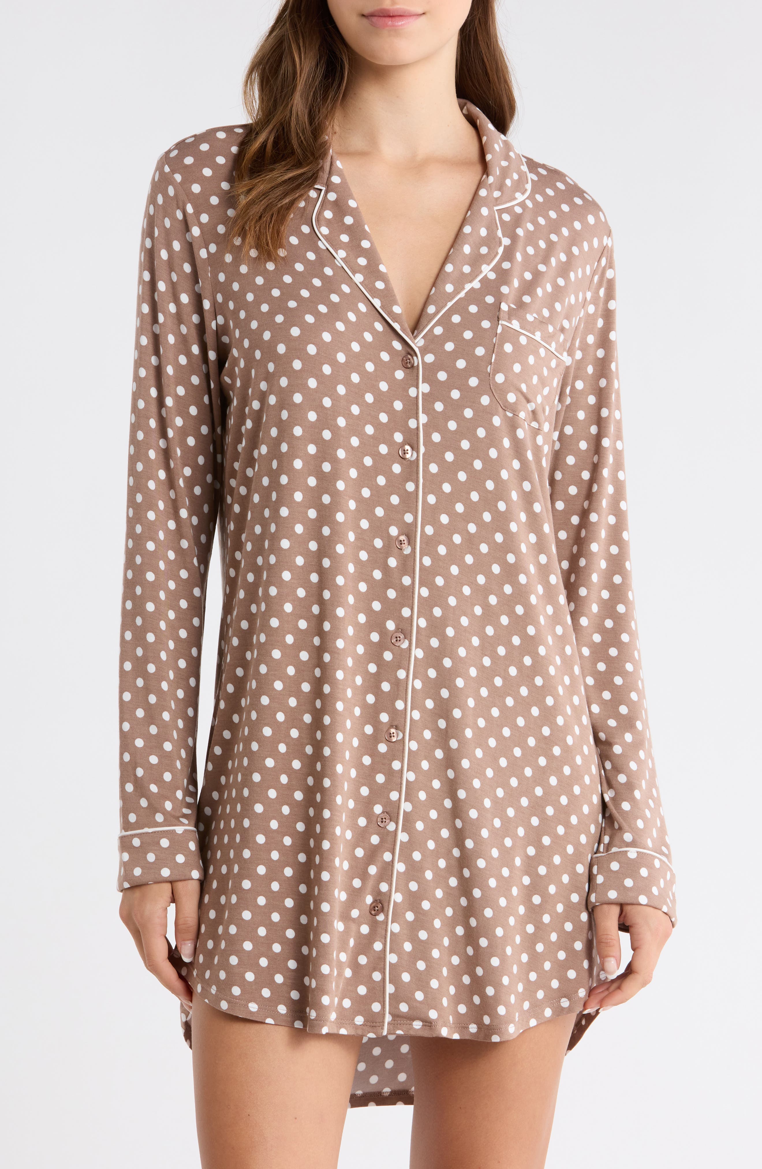 BROWN- IVORY EVEN DENSE DOT