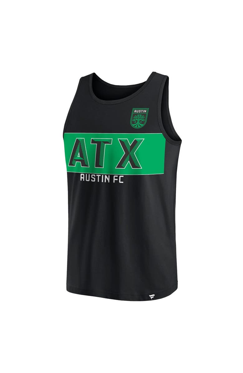 FANATICS Men's Fanatics Branded Black Austin FC Run Angle Tank Top, Alternate, color, 