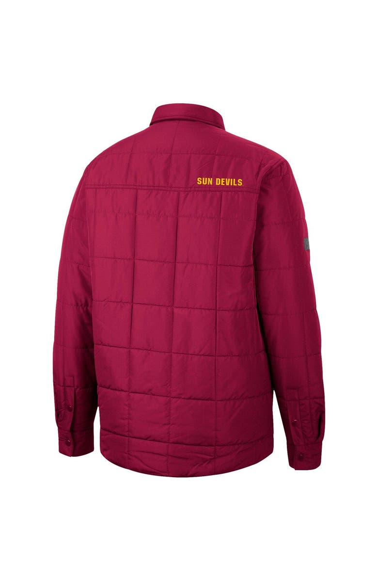 COLOSSEUM Men's Colosseum Maroon Arizona State Sun Devils Detonate Quilted Full-Snap Jacket, Alternate, color, 