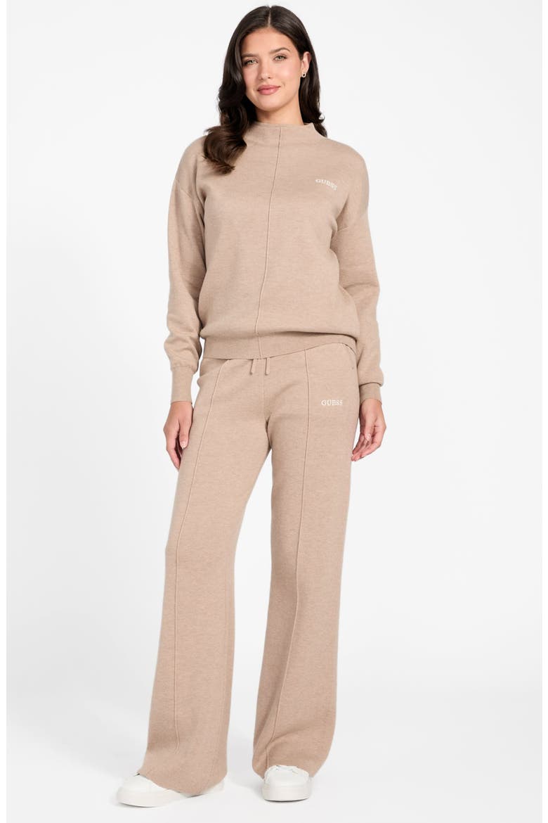 Ursula Funnel Neck Sweater, Alternate, color, BEIGE