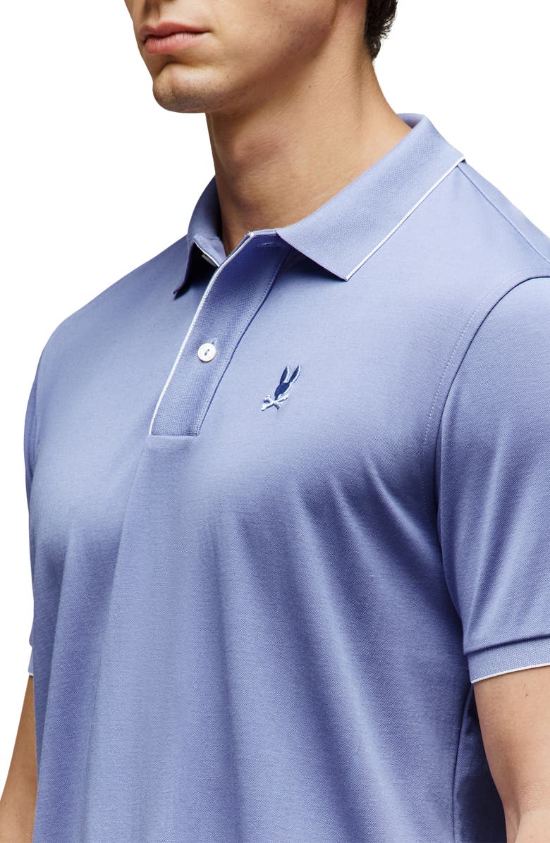 Psycho Bunny Bryce Performance Polo, Alternate, color, Blue Ice