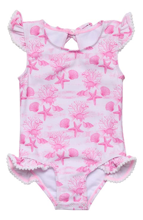 Pink Lagoon Ruffle One-Piece Swimsuit (Baby)