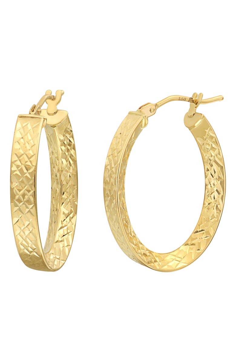 Bony Levy 14K Gold Textured Hoop Earrings, Main, color, 14K Yellow Gold