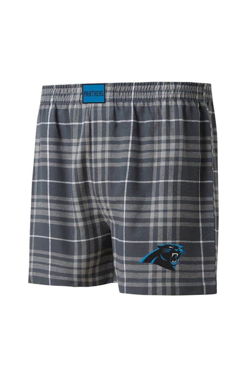 CONCEPTS SPORT Men's Concepts Sport Charcoal/Gray Carolina Panthers Concord Flannel Boxers, Main, color, Charcoal