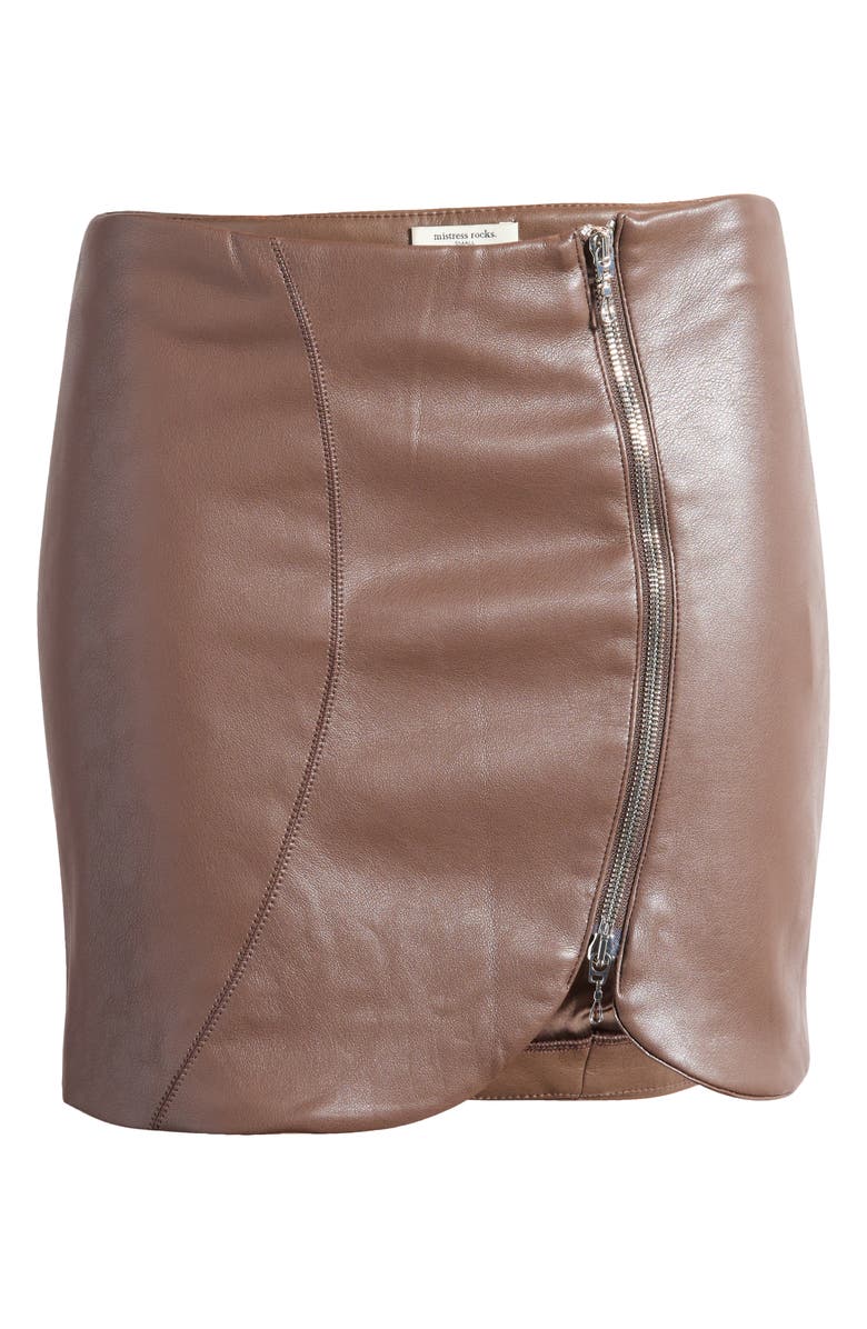 Mistress Rocks Faux Leather Miniskirt, Alternate, color,