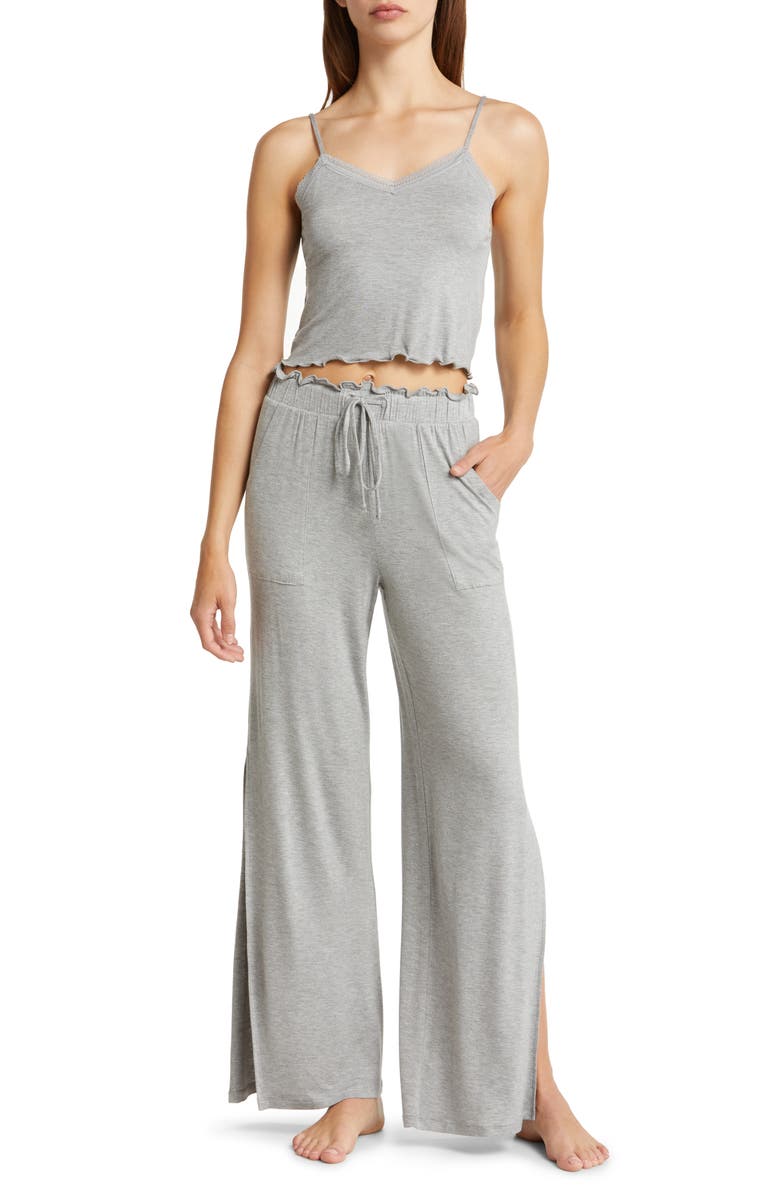 Honeydew In Tune Lettuce Edge Pajamas, Main, color,