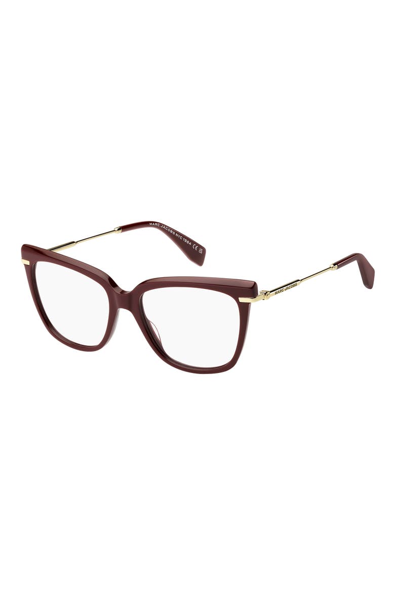 53mm Cat Eye Optical Glasses, Alternate, color, BURGUNDY