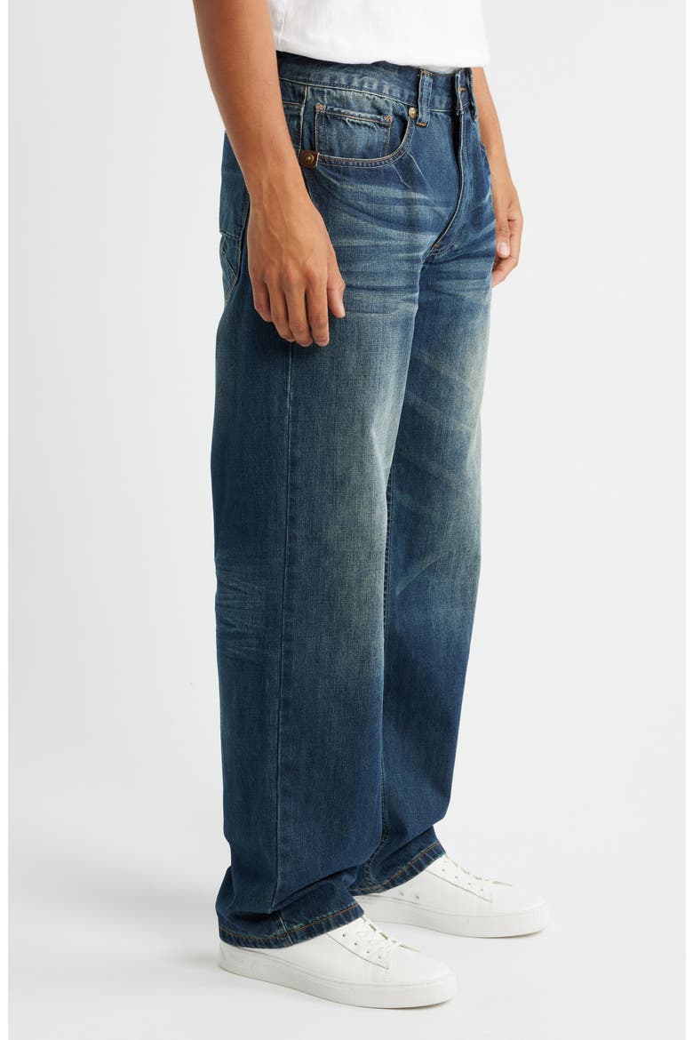 Relaxed Straight Leg Jeans, Alternate, color, UNIQUE BLUE