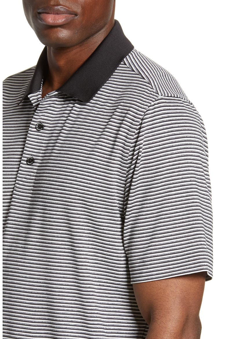 Forge DryTec Stripe Performance Polo, Alternate, color, BLACK