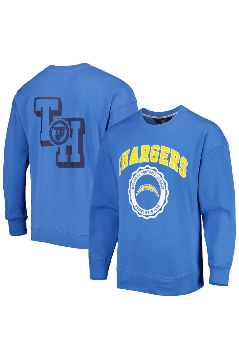 Men's Tommy Hilfiger Powder Blue Los Angeles Chargers Ronald Crew Sweatshirt, Main, color, Powder Blue