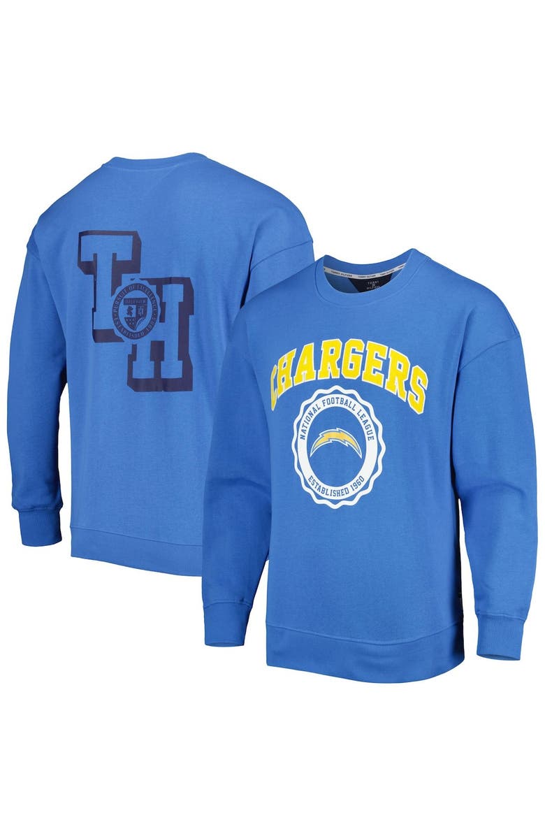 Tommy Hilfiger Men's Tommy Hilfiger Powder Blue Los Angeles Chargers Ronald Crew Sweatshirt, Main, color, Powder Blue
