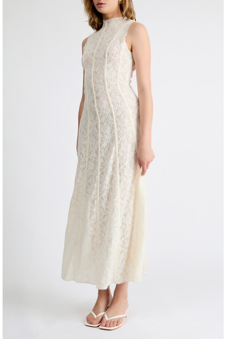 Heidi Stretch Lace Sleeveless Maxi Dress, Alternate, color, WHITE