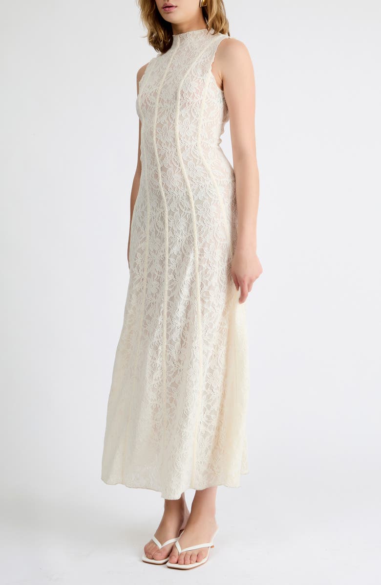 Extro & Vert Heidi Stretch Lace Sleeveless Maxi Dress, Alternate, color, White