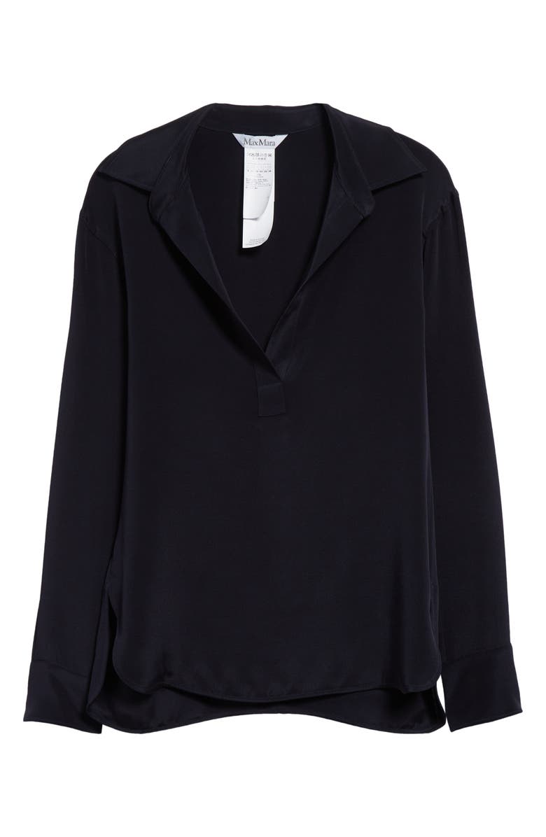 Max Mara Zanzero Silk Crêpe de Chine Top, Alternate, color,