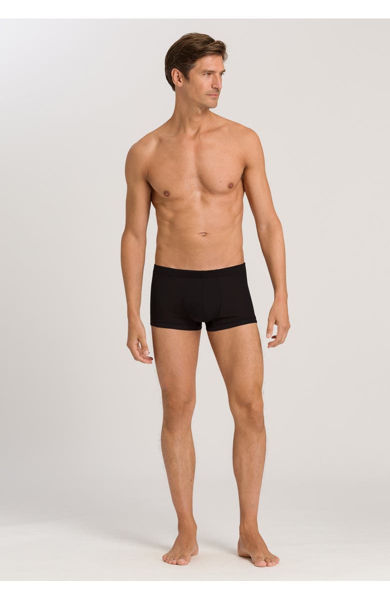 Hanro Cotton Sporty Cotton Knit Boxer Brief, Alternate, color, Black