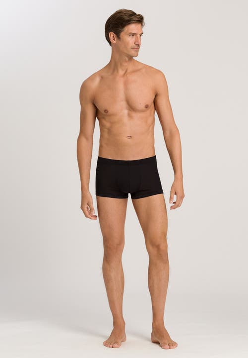 Hanro Cotton Sporty Boxer Brief In Black