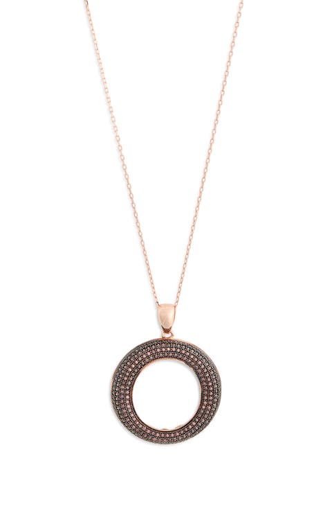 Brown Cubic Zirconia Pendant Necklace
