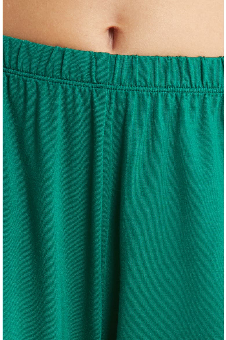 Moonlight Eco Long Sleeve Short Pajamas, Alternate, color, GREEN EVERGREEN