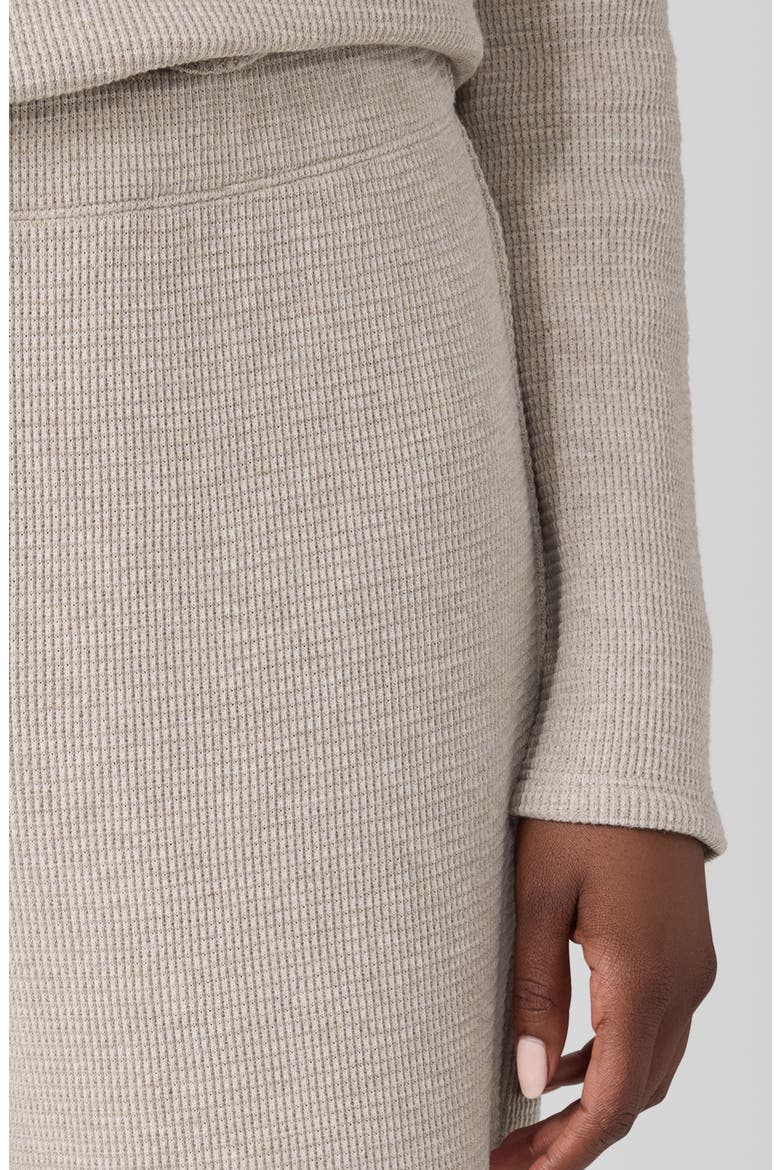 Organic Cotton Waffle Knit Straight Ankle Pants, Alternate, color, WHEAT