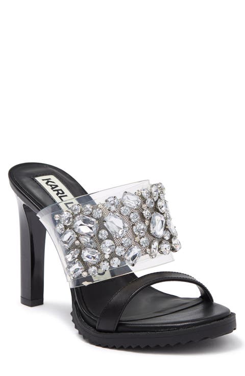 Bedika Crystal Embellished Clear Strap Sandal (Women)